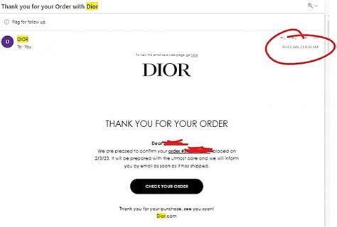 dior order